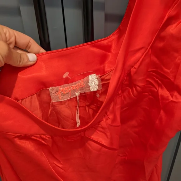 Free People Satin 1 shoulder dress - Picture 2 of 4